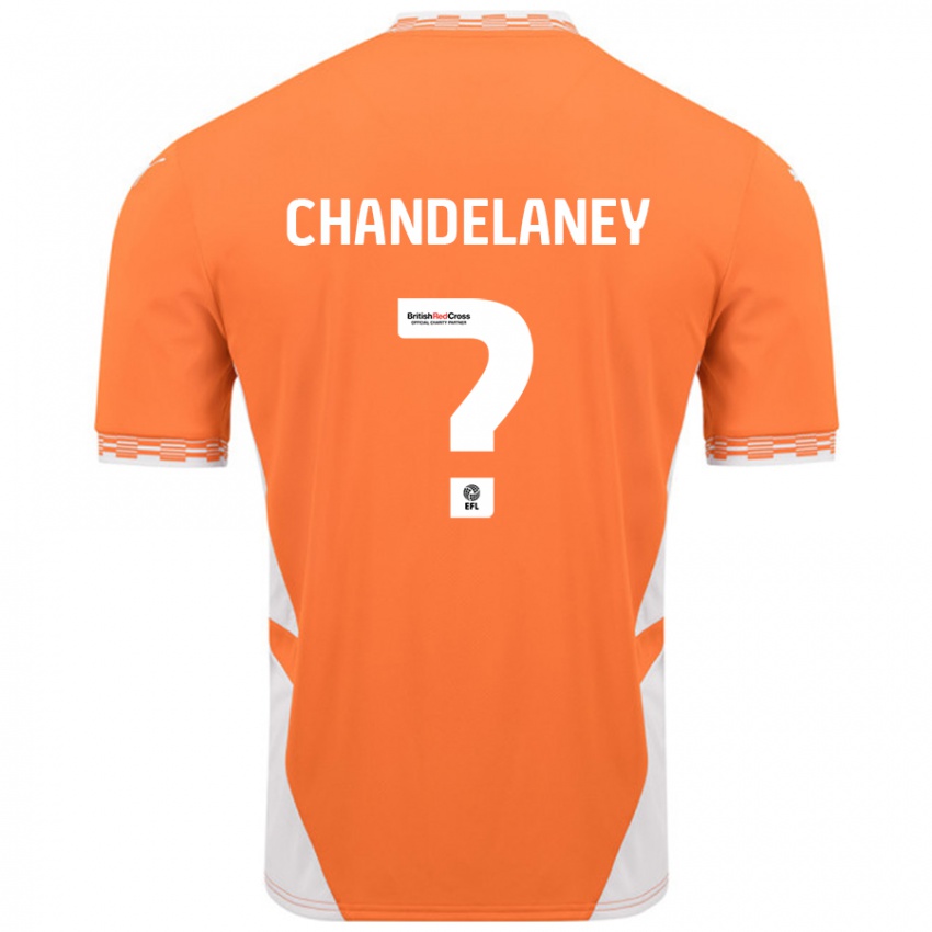 Kinderen Yulan Chandelaney #0 Oranje Wit Thuisshirt Thuistenue 2024/25 T-Shirt