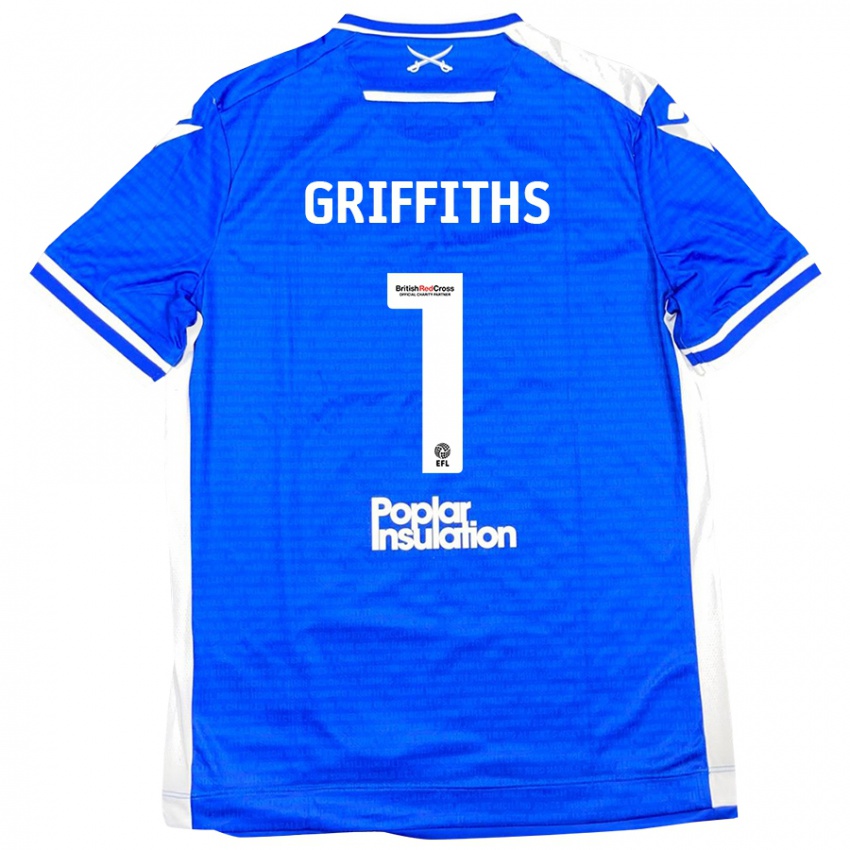 Kinderen Josh Griffiths #1 Blauw Wit Thuisshirt Thuistenue 2024/25 T-Shirt