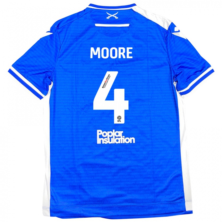 Kinderen Taylor Moore #4 Blauw Wit Thuisshirt Thuistenue 2024/25 T-Shirt