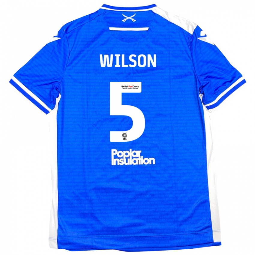 Kinderen James Wilson #5 Blauw Wit Thuisshirt Thuistenue 2024/25 T-Shirt