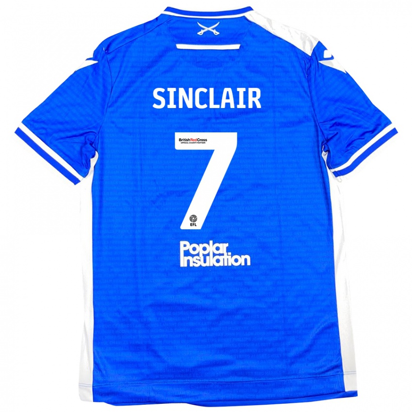 Kinderen Scott Sinclair #7 Blauw Wit Thuisshirt Thuistenue 2024/25 T-Shirt