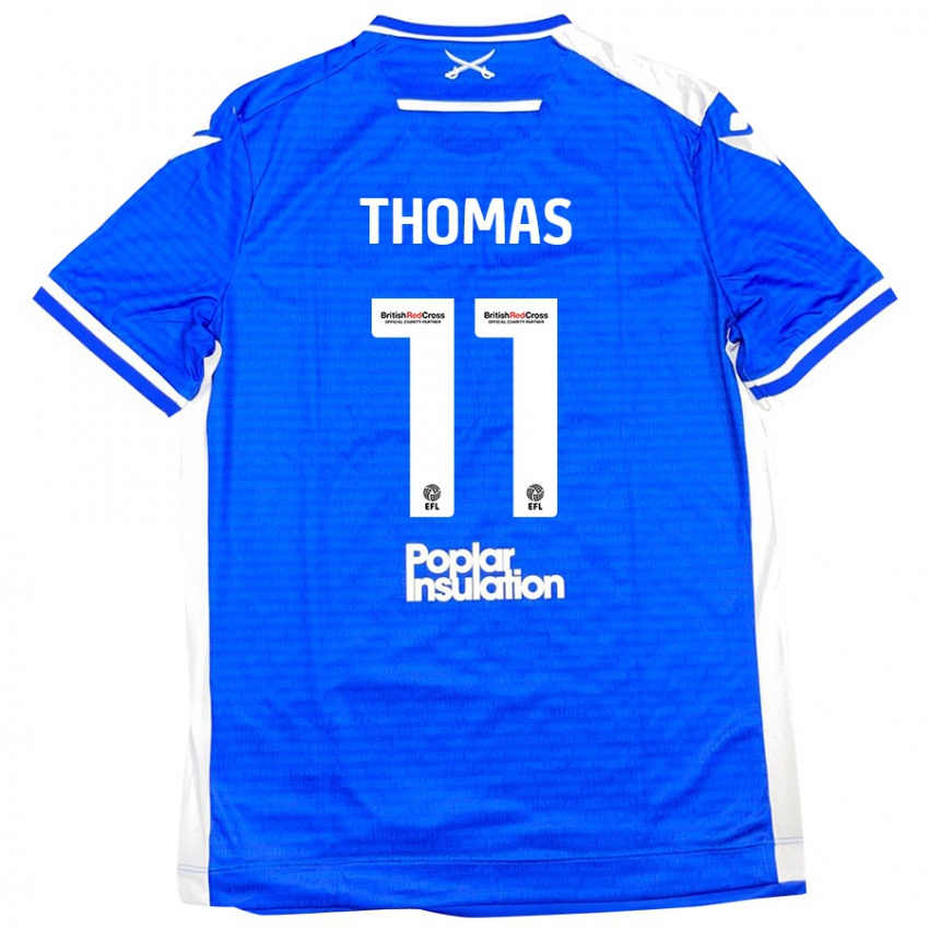 Kinderen Luke Thomas #11 Blauw Wit Thuisshirt Thuistenue 2024/25 T-Shirt