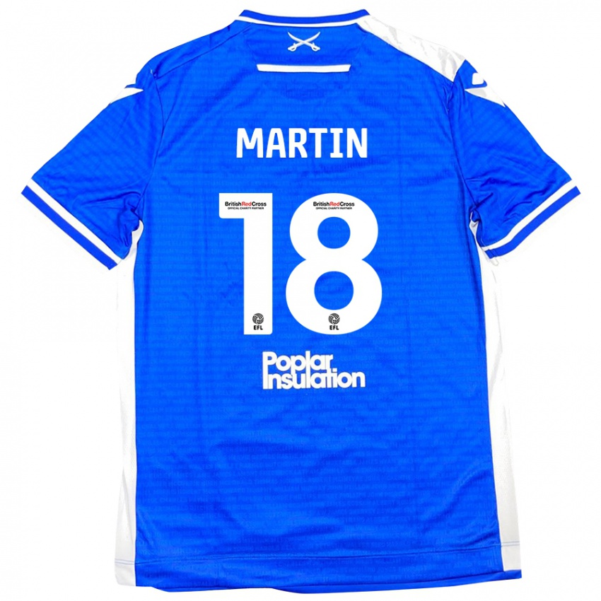 Kinderen Chris Martin #18 Blauw Wit Thuisshirt Thuistenue 2024/25 T-Shirt