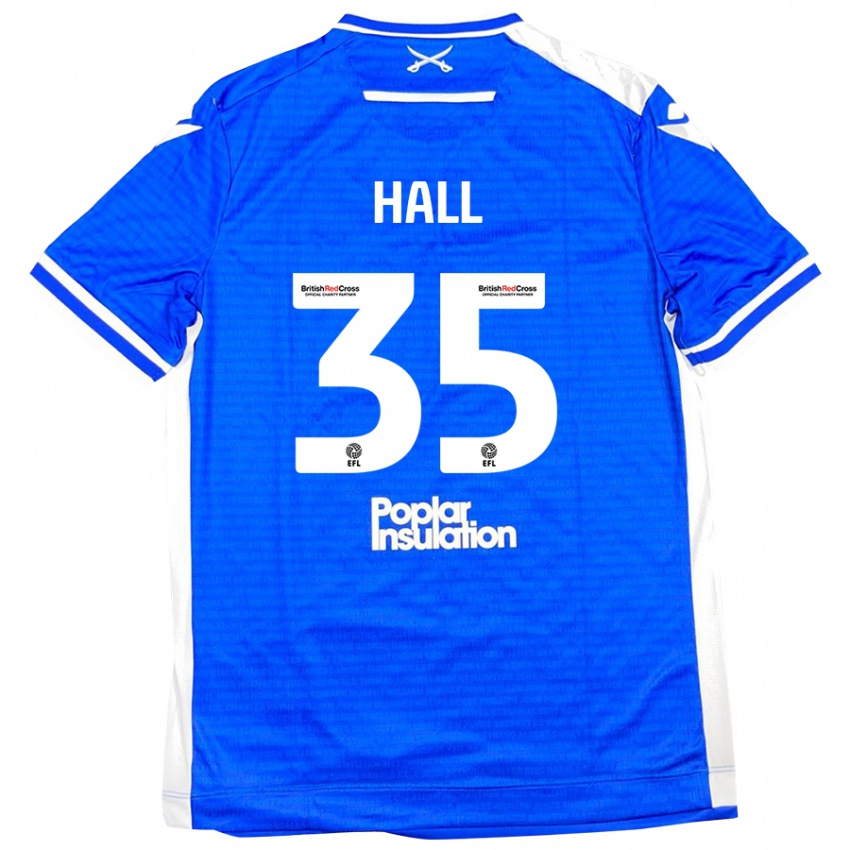 Kinderen Matt Hall #35 Blauw Wit Thuisshirt Thuistenue 2024/25 T-Shirt