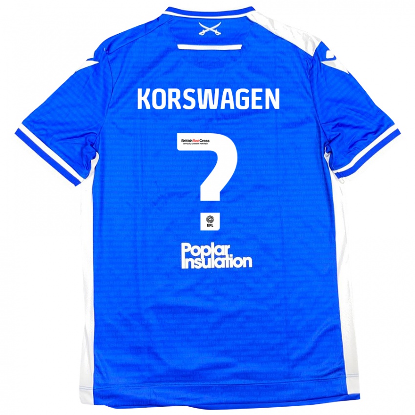 Kinderen Mattijis Korswagen #0 Blauw Wit Thuisshirt Thuistenue 2024/25 T-Shirt