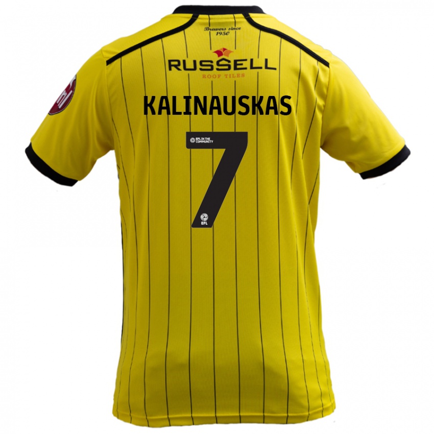 Kinderen Tomas Kalinauskas #7 Geel Thuisshirt Thuistenue 2024/25 T-Shirt