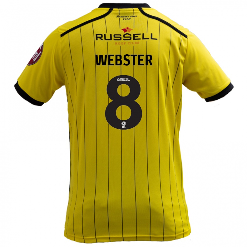 Kinderen Charlie Webster #8 Geel Thuisshirt Thuistenue 2024/25 T-Shirt