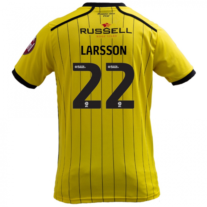 Kinderen Julian Larsson #22 Geel Thuisshirt Thuistenue 2024/25 T-Shirt