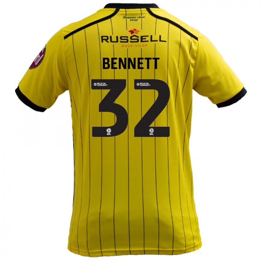 Kinderen Mason Bennett #32 Geel Thuisshirt Thuistenue 2024/25 T-Shirt