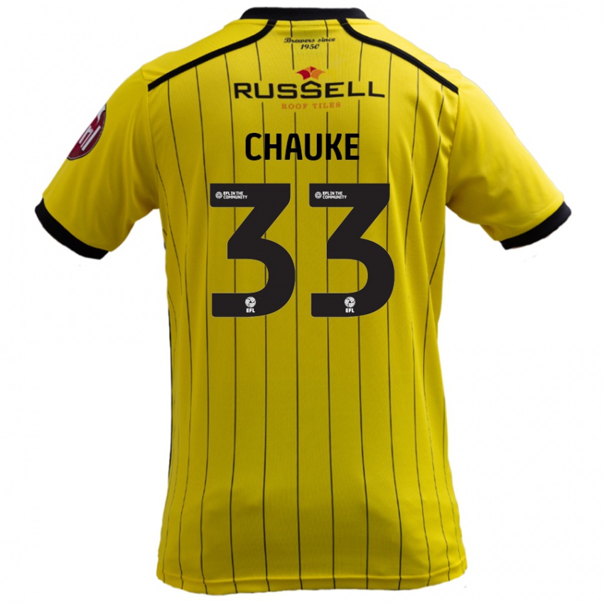 Kinderen Kgaogelo Chauke #33 Geel Thuisshirt Thuistenue 2024/25 T-Shirt