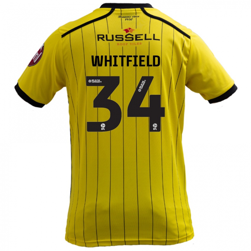 Kinderen Ben Whitfield #34 Geel Thuisshirt Thuistenue 2024/25 T-Shirt