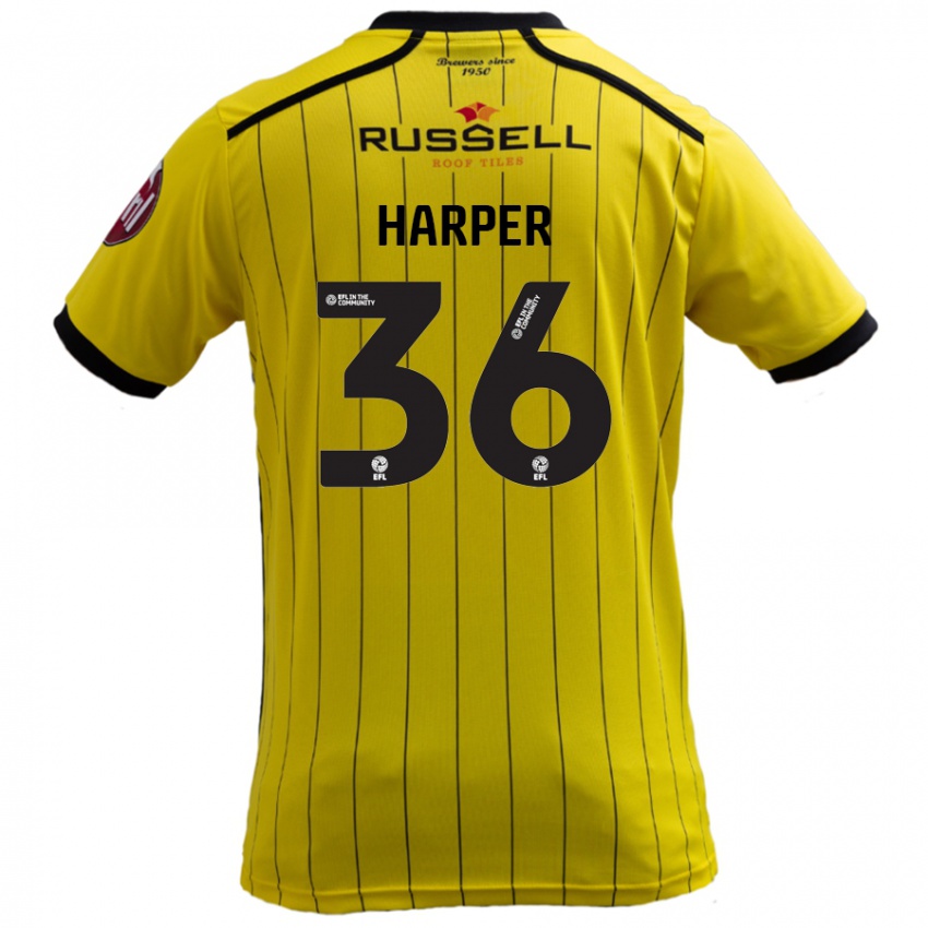 Kinderen Rekeem Harper #36 Geel Thuisshirt Thuistenue 2024/25 T-Shirt