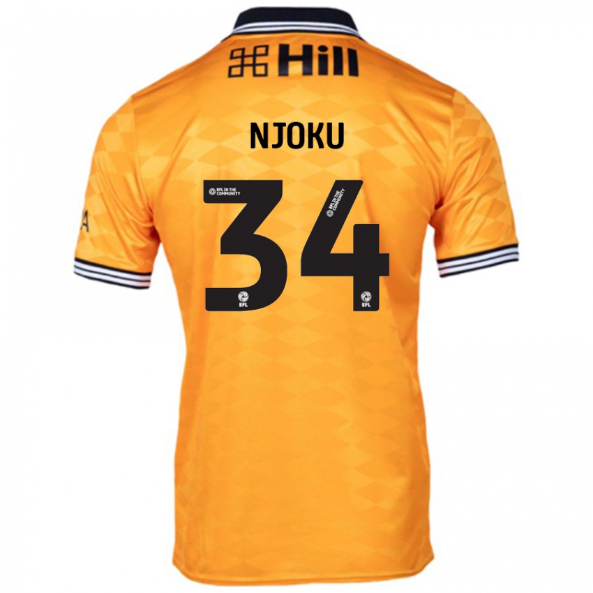 Kinderen Brandon Njoku #34 Oranje Thuisshirt Thuistenue 2024/25 T-Shirt