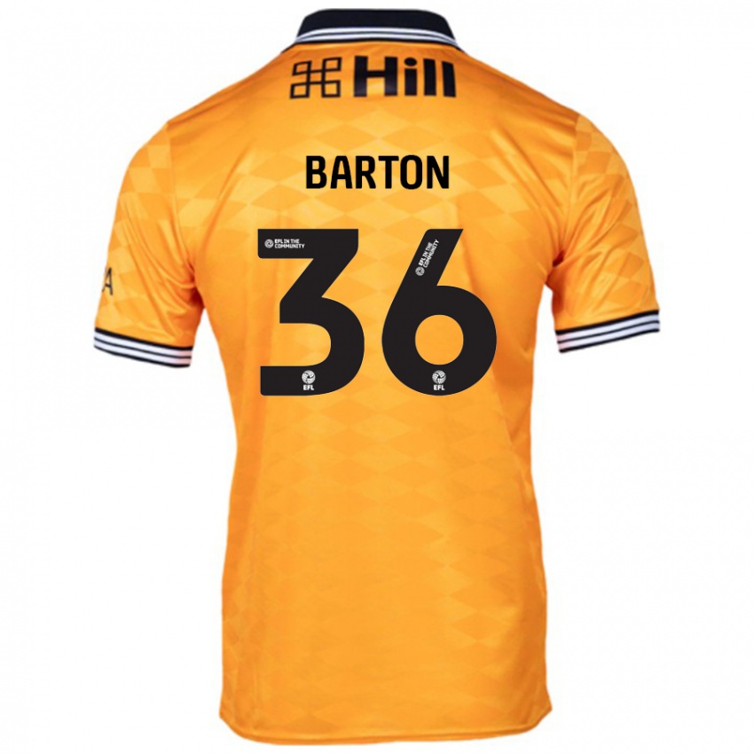 Kinderen Dan Barton #36 Oranje Thuisshirt Thuistenue 2024/25 T-Shirt