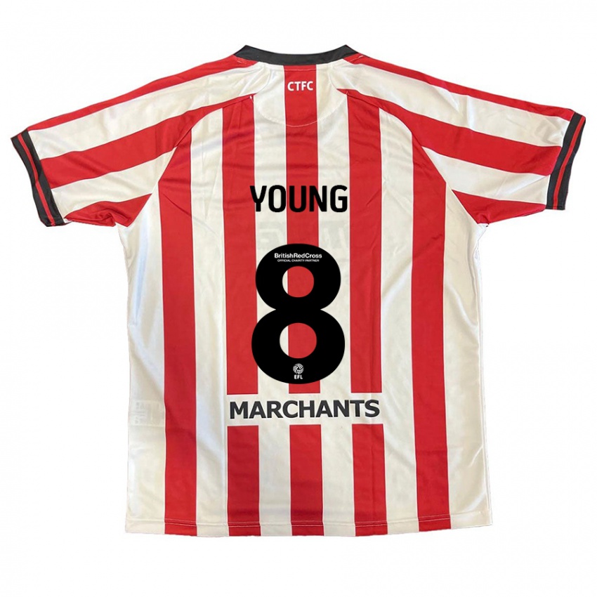 Kinderen Luke Young #8 Rood Wit Thuisshirt Thuistenue 2024/25 T-Shirt