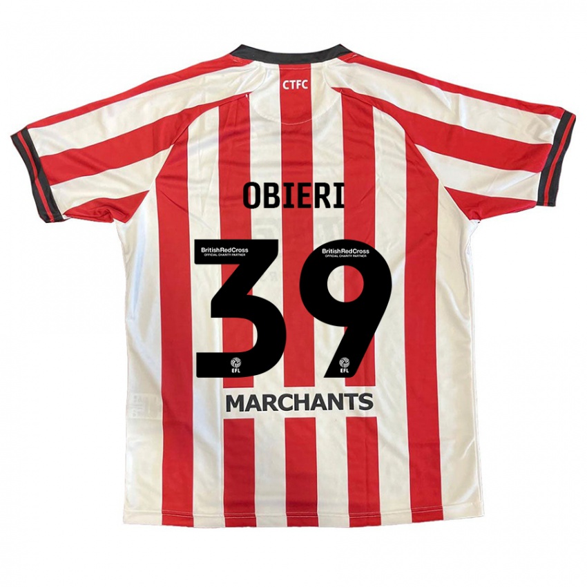 Kinderen Sopuruchukwu Obieri #39 Rood Wit Thuisshirt Thuistenue 2024/25 T-Shirt