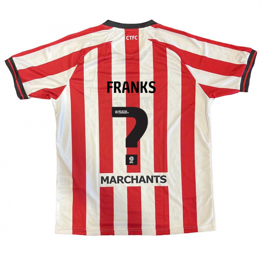 Kinderen Jude Franks #0 Rood Wit Thuisshirt Thuistenue 2024/25 T-Shirt