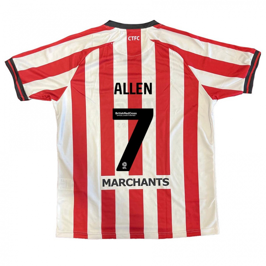 Kinderen Emily Allen #7 Rood Wit Thuisshirt Thuistenue 2024/25 T-Shirt