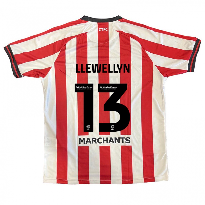 Kinderen Ffion Llewellyn #13 Rood Wit Thuisshirt Thuistenue 2024/25 T-Shirt