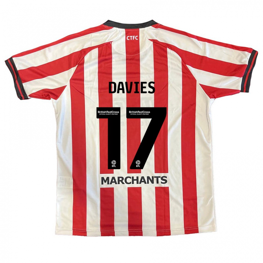 Kinderen Annabel Davies #17 Rood Wit Thuisshirt Thuistenue 2024/25 T-Shirt