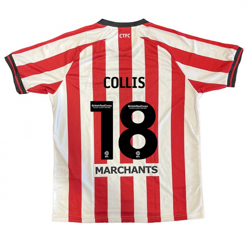 Kinderen Maisy Collis #18 Rood Wit Thuisshirt Thuistenue 2024/25 T-Shirt