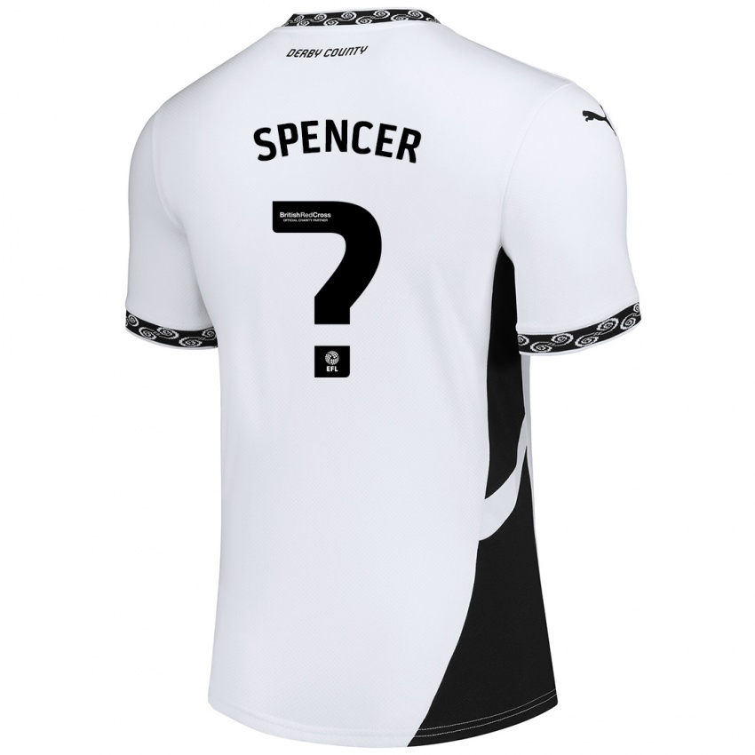 Kinderen Morten Spencer #0 Wit Zwart Thuisshirt Thuistenue 2024/25 T-Shirt