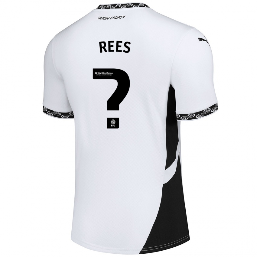 Kinderen Harvey Rees #0 Wit Zwart Thuisshirt Thuistenue 2024/25 T-Shirt