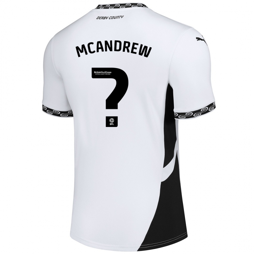 Kinderen Niall Mcandrew #0 Wit Zwart Thuisshirt Thuistenue 2024/25 T-Shirt