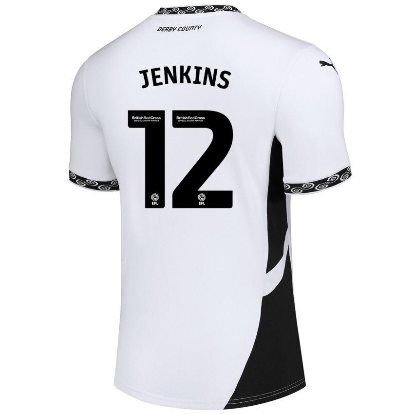 Kinderen Camille Jenkins #12 Wit Zwart Thuisshirt Thuistenue 2024/25 T-Shirt