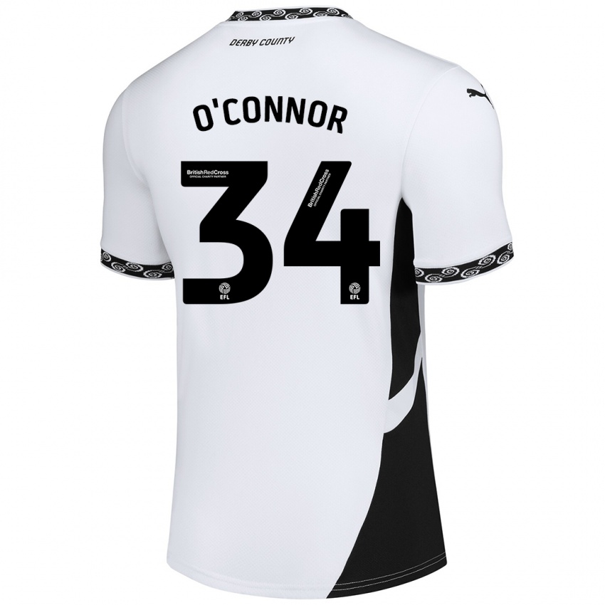 Kinderen Dolcie O'connor #34 Wit Zwart Thuisshirt Thuistenue 2024/25 T-Shirt