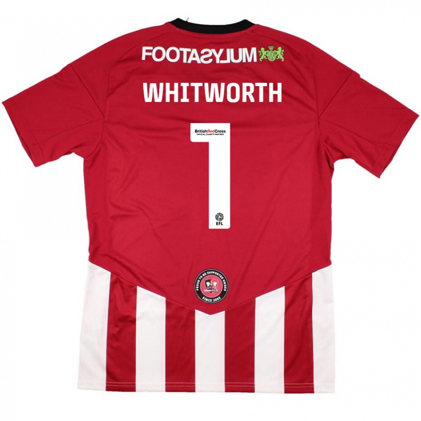 Kinderen Joe Whitworth #1 Rood Wit Thuisshirt Thuistenue 2024/25 T-Shirt