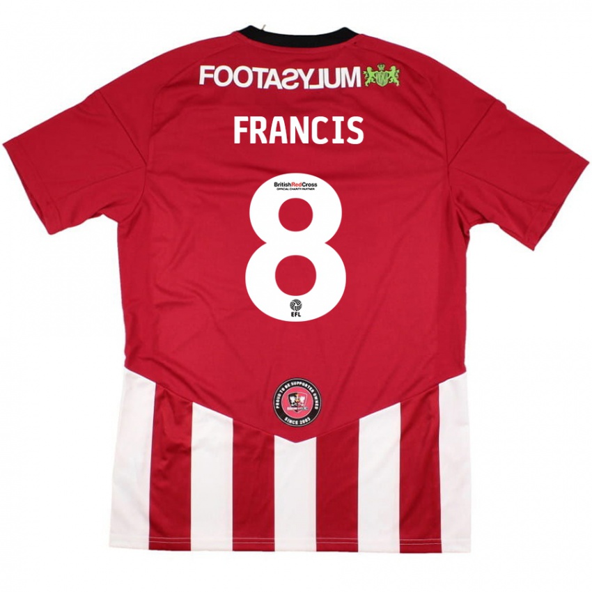 Kinderen Ed Francis #8 Rood Wit Thuisshirt Thuistenue 2024/25 T-Shirt