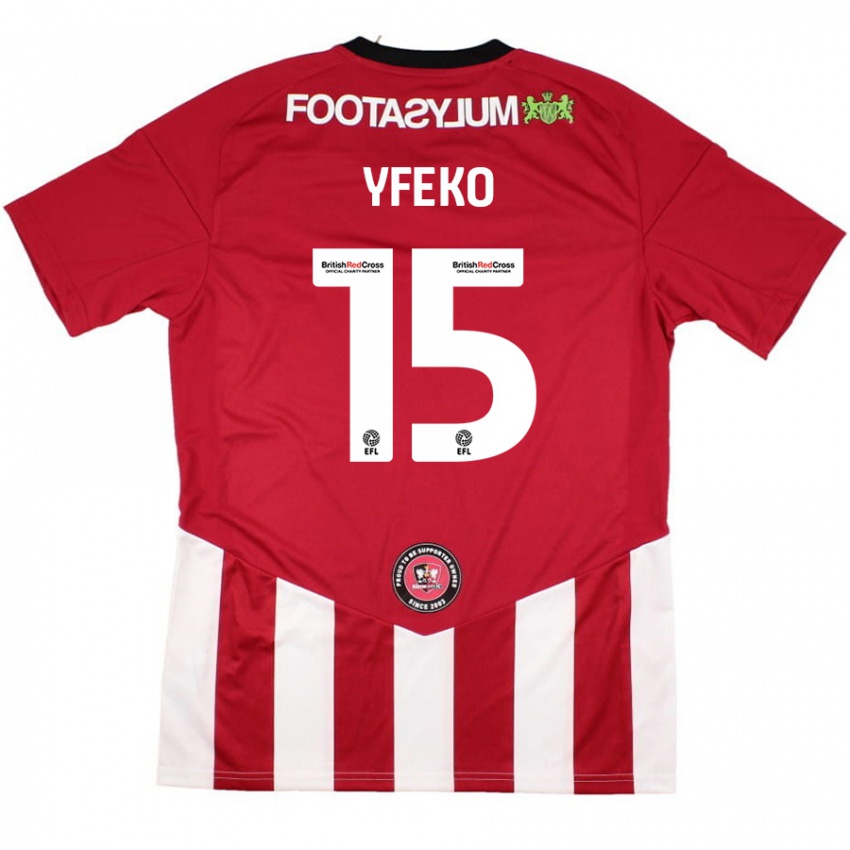 Kinderen Johnly Yfeko #15 Rood Wit Thuisshirt Thuistenue 2024/25 T-Shirt