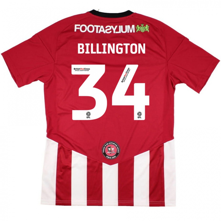 Kinderen Gabe Billington #34 Rood Wit Thuisshirt Thuistenue 2024/25 T-Shirt