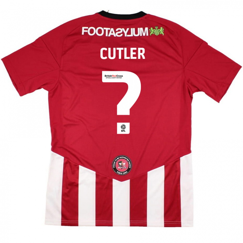 Kinderen Theo Cutler #0 Rood Wit Thuisshirt Thuistenue 2024/25 T-Shirt