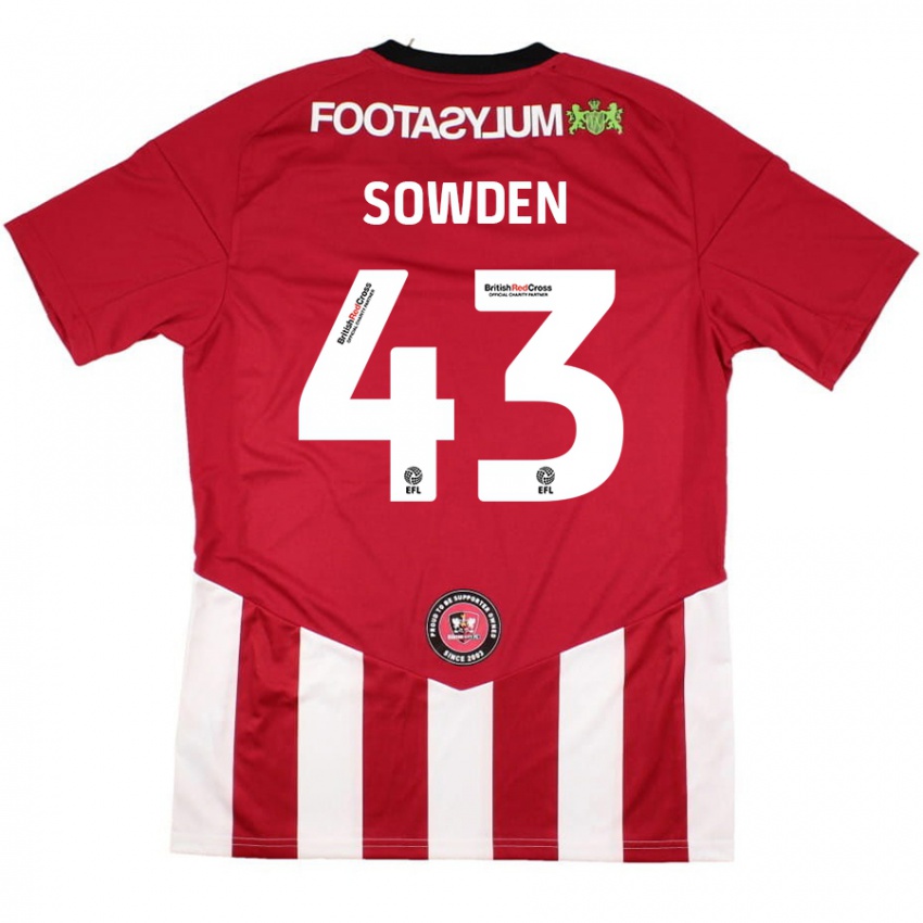 Kinderen Andrew Sowden #43 Rood Wit Thuisshirt Thuistenue 2024/25 T-Shirt