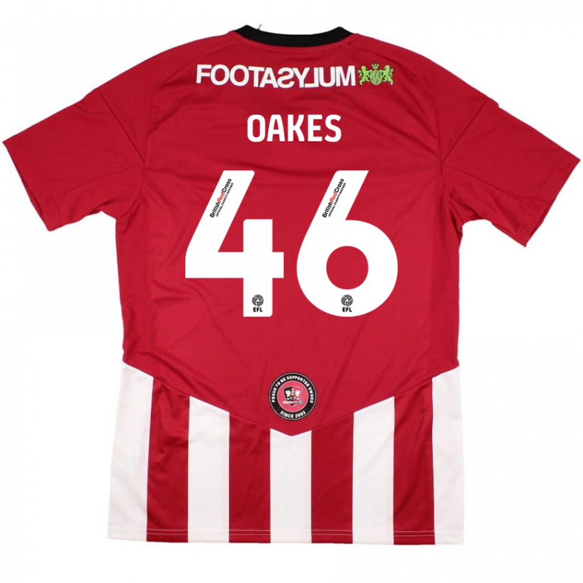 Kinderen Liam Oakes #46 Rood Wit Thuisshirt Thuistenue 2024/25 T-Shirt