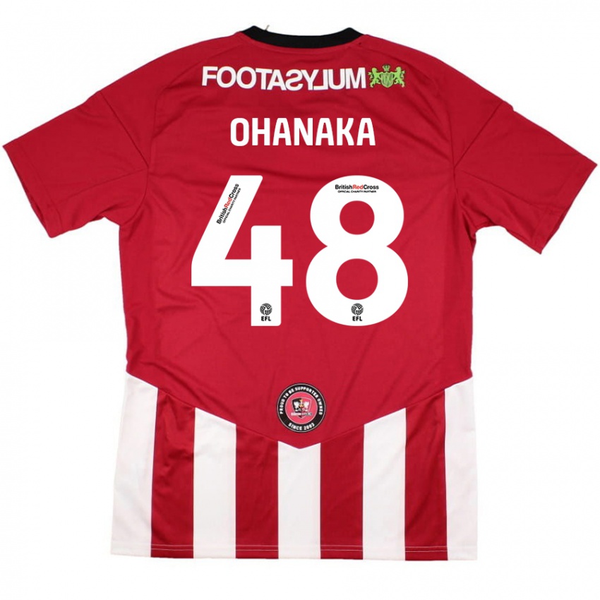 Kinderen Santino Ohanaka #48 Rood Wit Thuisshirt Thuistenue 2024/25 T-Shirt