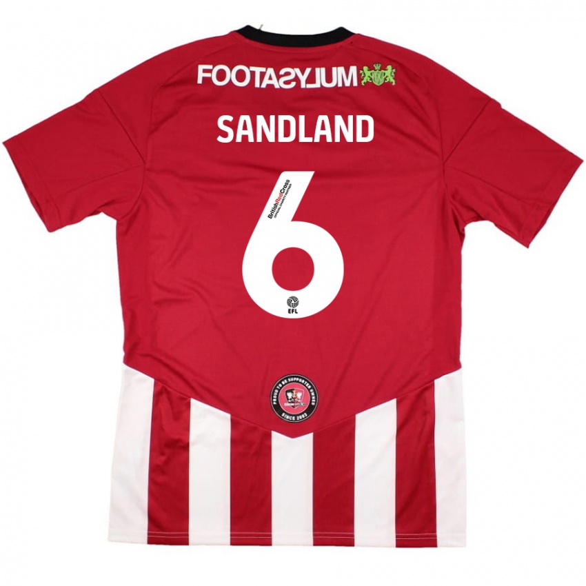 Kinderen Jess Sandland #6 Rood Wit Thuisshirt Thuistenue 2024/25 T-Shirt