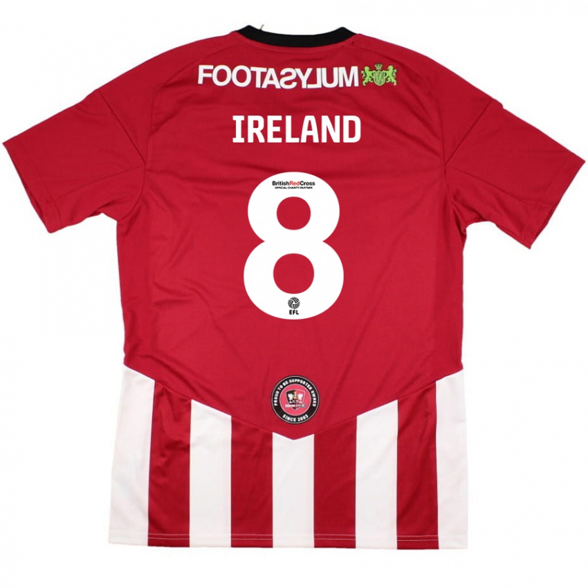 Kinderen Beth Ireland #8 Rood Wit Thuisshirt Thuistenue 2024/25 T-Shirt