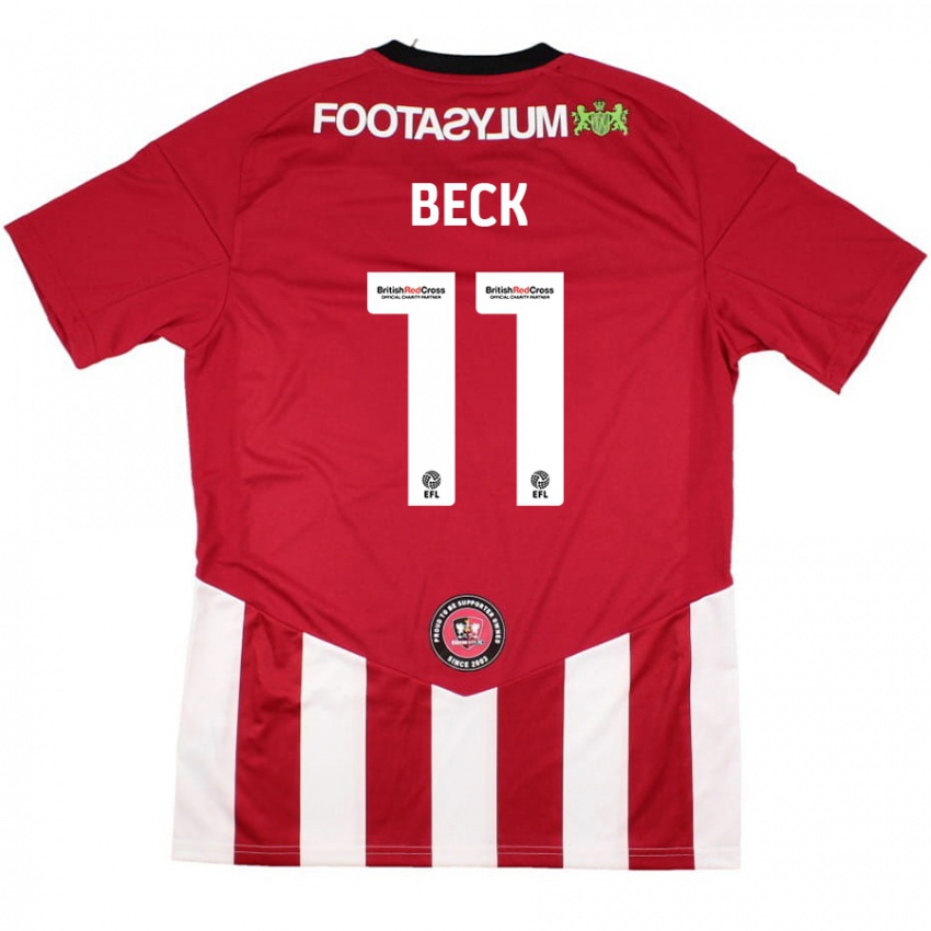 Kinderen Steph Beck #11 Rood Wit Thuisshirt Thuistenue 2024/25 T-Shirt