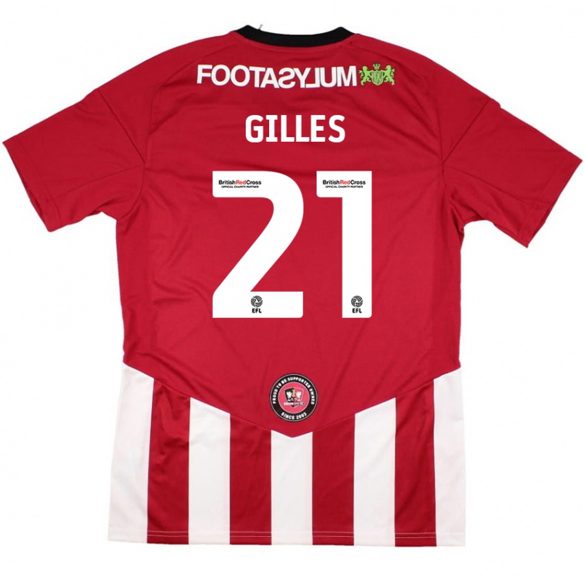 Kinderen Sophie Gilles #21 Rood Wit Thuisshirt Thuistenue 2024/25 T-Shirt