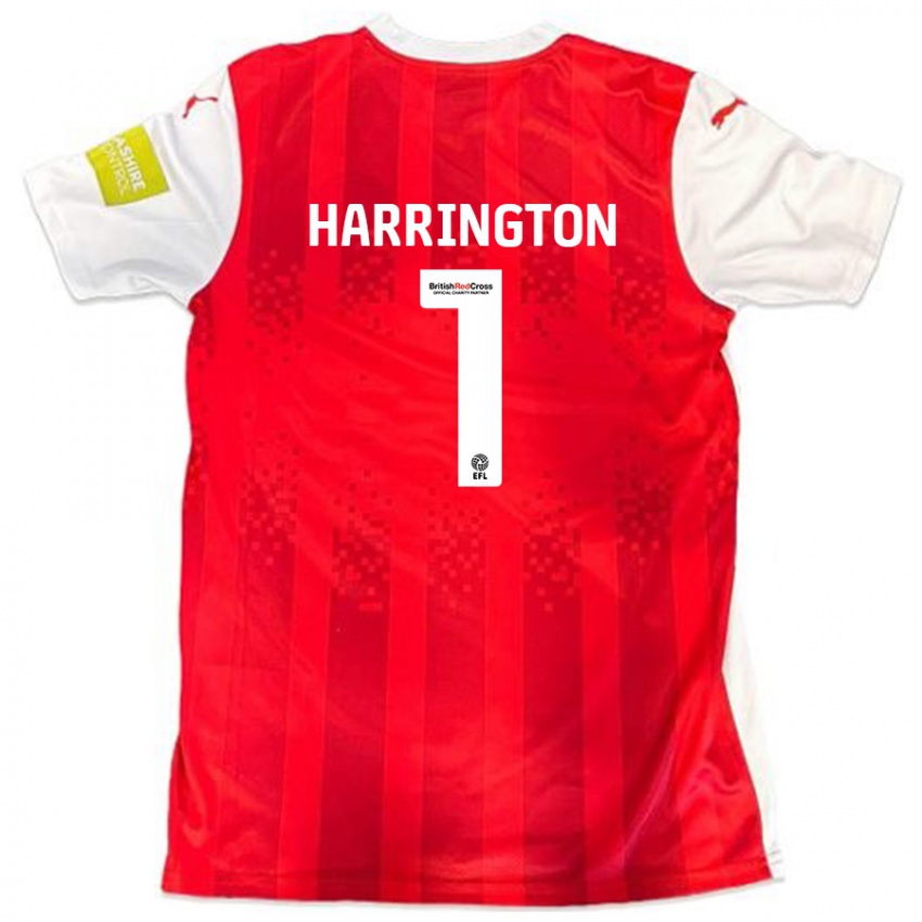 Kinderen David Harrington #1 Rood Wit Thuisshirt Thuistenue 2024/25 T-Shirt