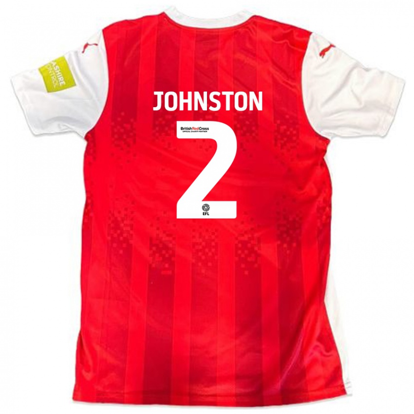 Kinderen Carl Johnston #2 Rood Wit Thuisshirt Thuistenue 2024/25 T-Shirt