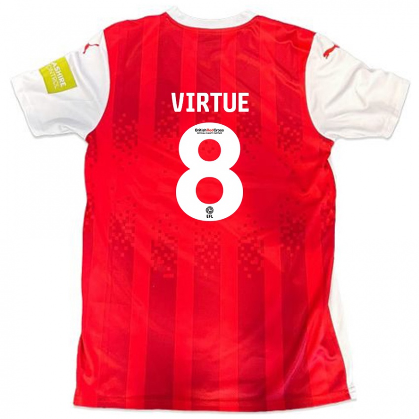 Kinderen Matty Virtue #8 Rood Wit Thuisshirt Thuistenue 2024/25 T-Shirt