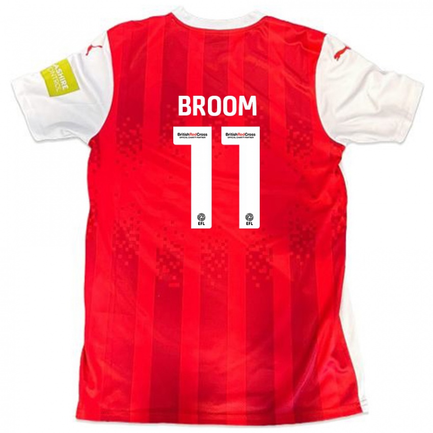 Kinderen Ryan Broom #11 Rood Wit Thuisshirt Thuistenue 2024/25 T-Shirt