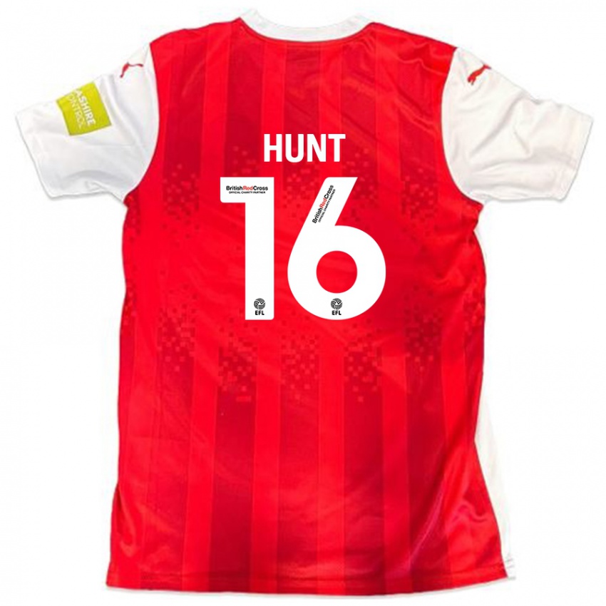 Kinderen Mackenzie Hunt #16 Rood Wit Thuisshirt Thuistenue 2024/25 T-Shirt