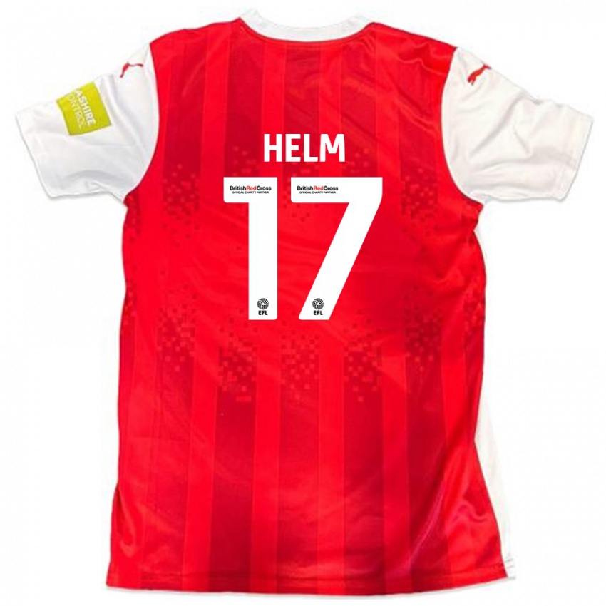 Kinderen Mark Helm #17 Rood Wit Thuisshirt Thuistenue 2024/25 T-Shirt