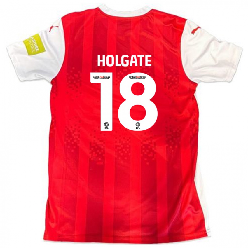 Kinderen Harrison Holgate #18 Rood Wit Thuisshirt Thuistenue 2024/25 T-Shirt