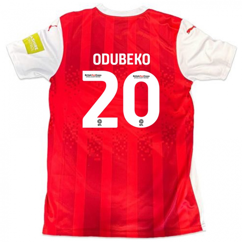 Kinderen Mipo Odubeko #20 Rood Wit Thuisshirt Thuistenue 2024/25 T-Shirt